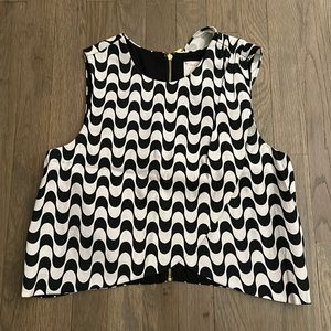 Nicole Miller retro printed crop top - size M